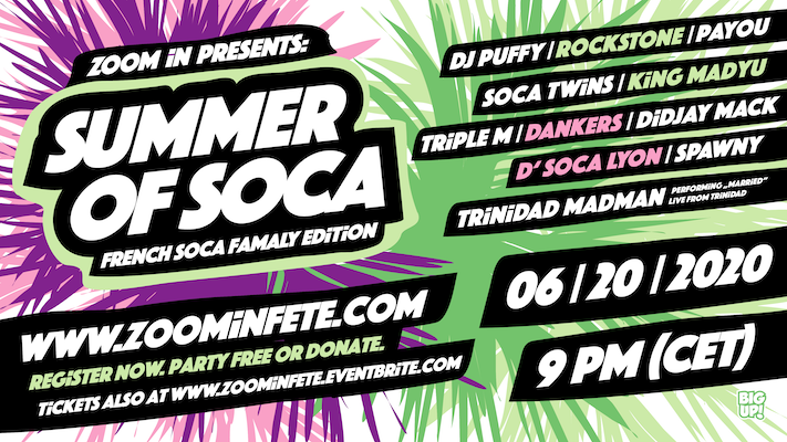 ZOOM iN - Summer of Soca - The virtual Soca & Dancehall Fete